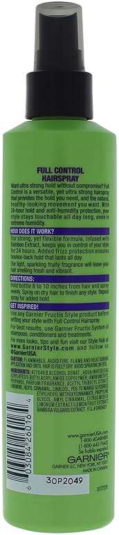 Garnier Fructis Sky-Hi Volume Hairspray, Anti-Humidity Volumizing Spray With Bamboo Extract, Provides 24-Hour of Flexible Hold and Frizz Control, 8.25 oz, 2 Count (Packaging May Vary) - Image 3