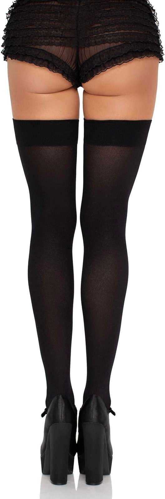 Leg Avenue Women's Satin Bow Accent Thigh Highs - Image 2