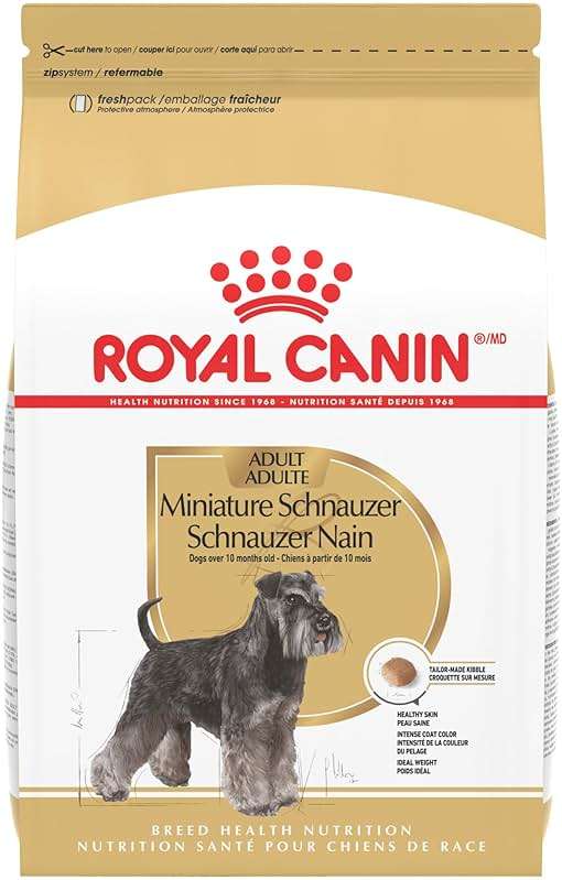 Royal Canin Miniature Schnauzer Adult Dry Dog Food, Kibble for Miniature Schnauzers 10 Months+, Supports Skin and Coat Health, 10 lb bag - Image 1