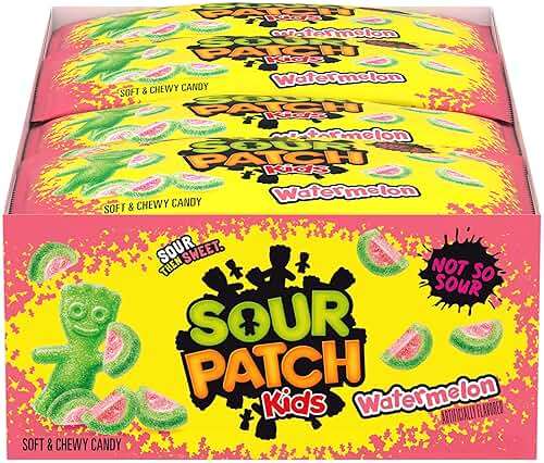 SOUR PATCH KIDS Watermelon Soft & Chewy Gummy Candy, Bulk Candy, 24 - 2 oz Bags - Image 1