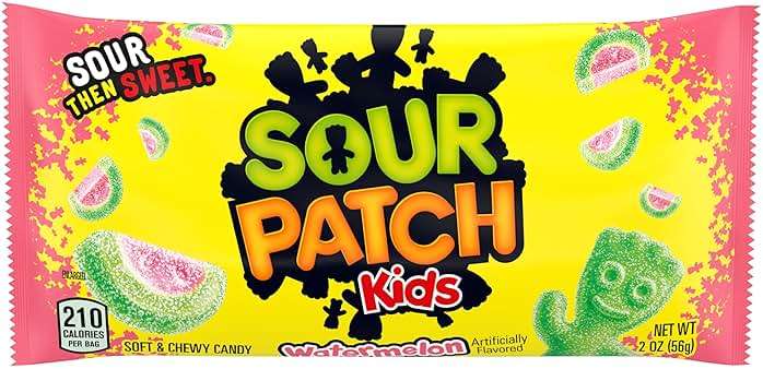 SOUR PATCH KIDS Watermelon Soft & Chewy Gummy Candy, Bulk Candy, 24 - 2 oz Bags - Image 3