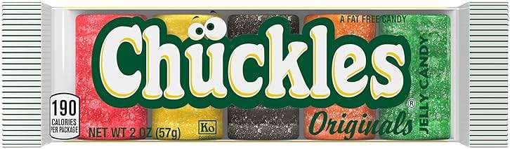 Wonka Chuckles Original, Jelly Sugar-Coated Candies, Fruit Flavored Candy, 2 Ounce Bars (Pack of 24) - Image 3