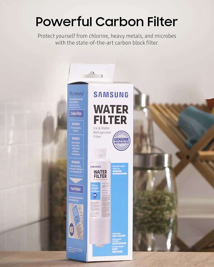 SAMSUNG Genuine Filter for Refrigerator Water and Ice, Carbon Block Filtration for Clean, Clear Drinking Water, 6-Month Life, HAF-CIN/EXP, 1 Pack - Image 5