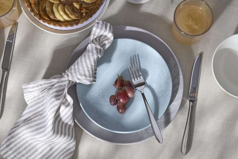Oneida Silverware Set, Mooncrest 65-Piece Everyday Flatware Set, Service For 12, 18/0 Stainless Steel, Rust Resistant And Dishwasher Safe, Knives Spoons And Forks, Utensils (Silver, 65 Piece) - Image 13