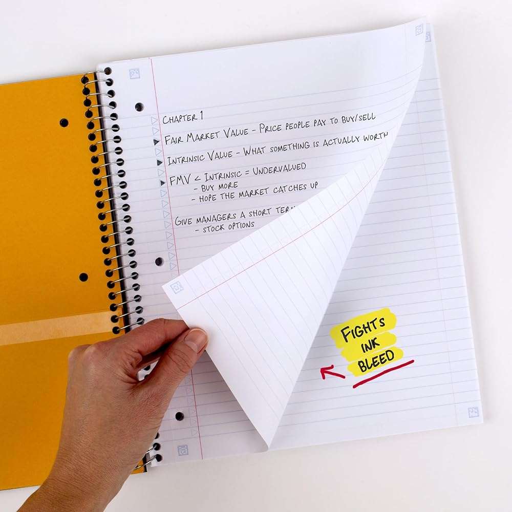 Five Star Spiral Notebook + Study App, 3 Subject, College Ruled Paper, Fights Ink Bleed, Water Resistant Cover, 8-1/2" x 11", 150 Sheets, Green (72067) - Image 5