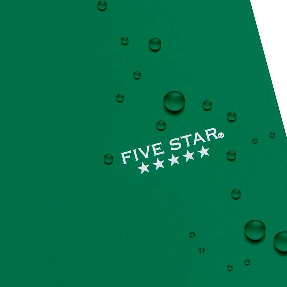 Five Star Spiral Notebook + Study App, 3 Subject, College Ruled Paper, Fights Ink Bleed, Water Resistant Cover, 8-1/2" x 11", 150 Sheets, Green (72067) - Image 7