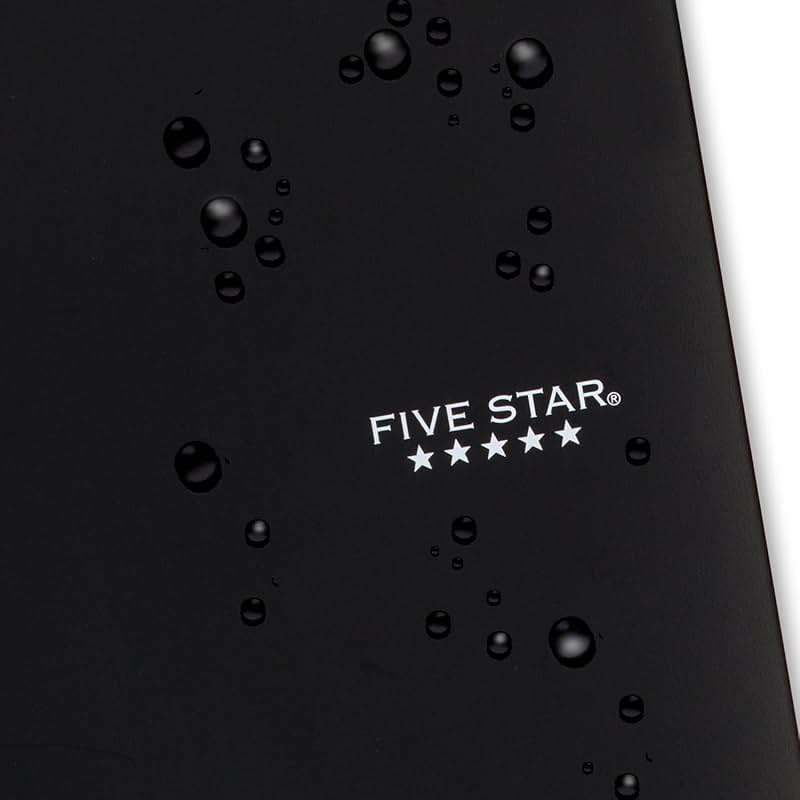 Five Star Spiral Notebook + Study App, 5 Subject, College Ruled Paper, 8-1/2" x 11", 200 Sheets, Fights Ink Bleed, Water Resistant Cover, Black (72081) - Image 6