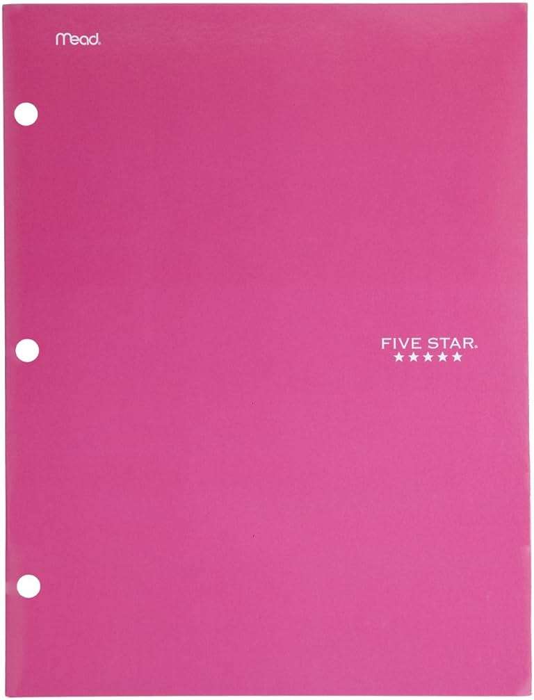 Five Star Folder, 4-Pocket, Pink (72085) - Image 1
