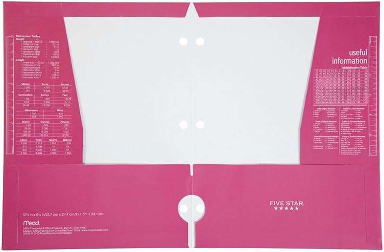 Five Star Folder, 4-Pocket, Pink (72085) - Image 2