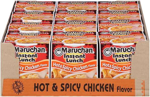 Maruchan Instant Lunch Ramen Noodles, Hot & Spicy Chicken Flavor – Japanese-Style Instant Noodle Soup, Easy Meal Ready in 3 Minutes – 2.25 Oz. (12 Pack) - Image 4
