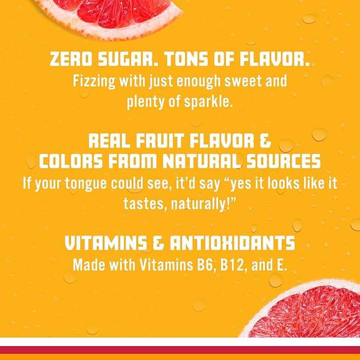 Sparkling Ice, Pink Grapefruit Sparkling Water, Zero Sugar Flavored Water, with Antioxidants and Vitamins, Zero Sugar, 17 fl oz Bottles (Pack of 12) - Image 5