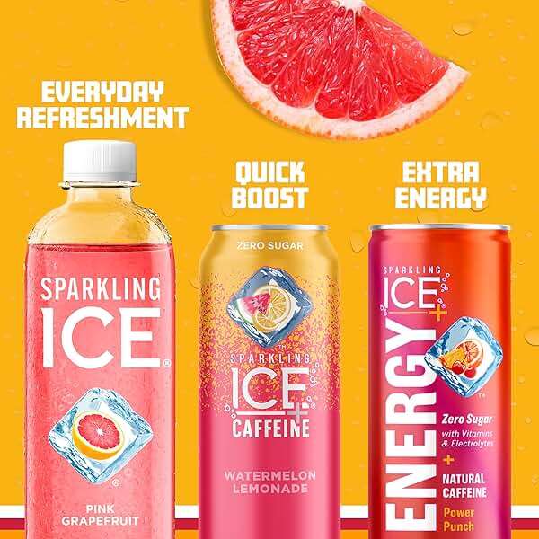 Sparkling Ice, Pink Grapefruit Sparkling Water, Zero Sugar Flavored Water, with Antioxidants and Vitamins, Zero Sugar, 17 fl oz Bottles (Pack of 12) - Image 6