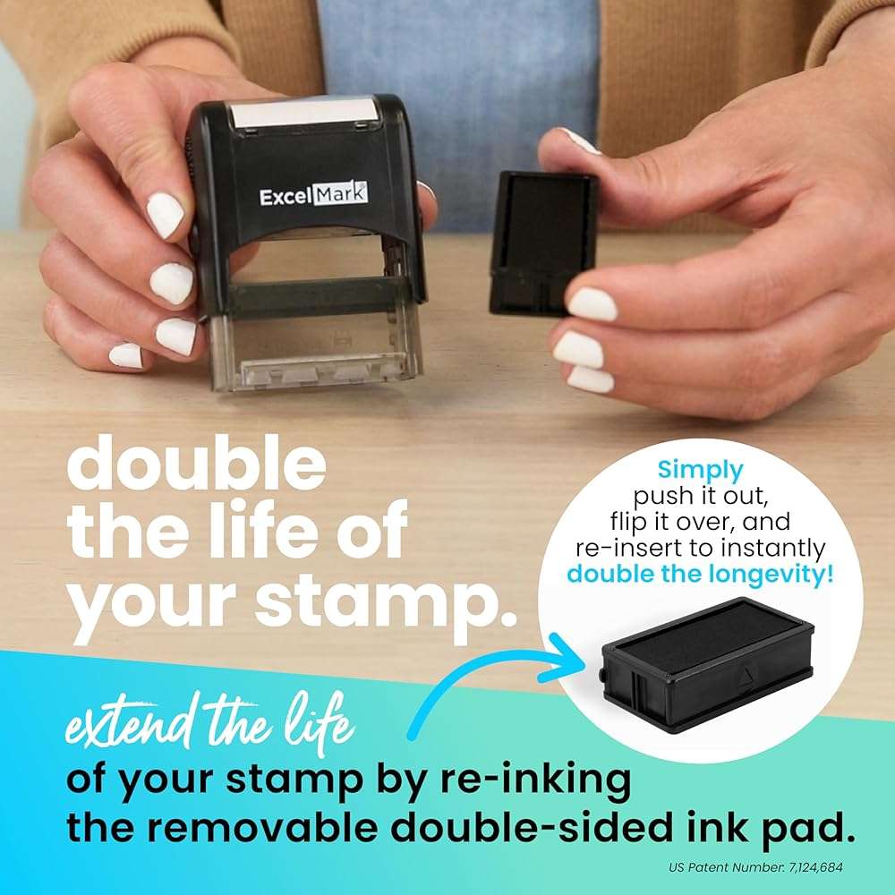 ExcelMark MAILED Self Inking Rubber Stamp - Red Ink - Image 5
