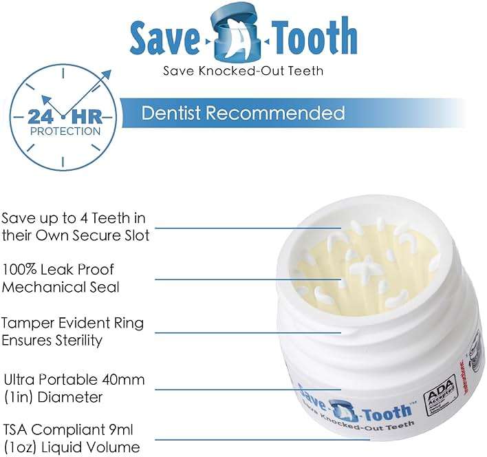 Save-A-Tooth Preservation Kit - Prevent Permanent Tooth Loss, Save Knocked Out Teeth for up to 24 Hours - Tooth Saver Made in the USA by SmartPractice - Keep in your Kit Bag for a Tooth Emergency - Image 2