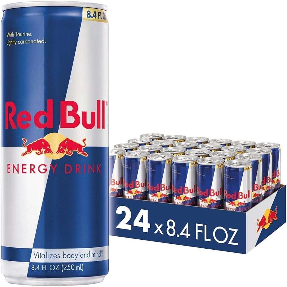 Red Bull Energy Drink with 80mg Caffeine plus Taurine & B Vitamins, 8.4 Fl Oz, Pack of 24 Cans - Image 1