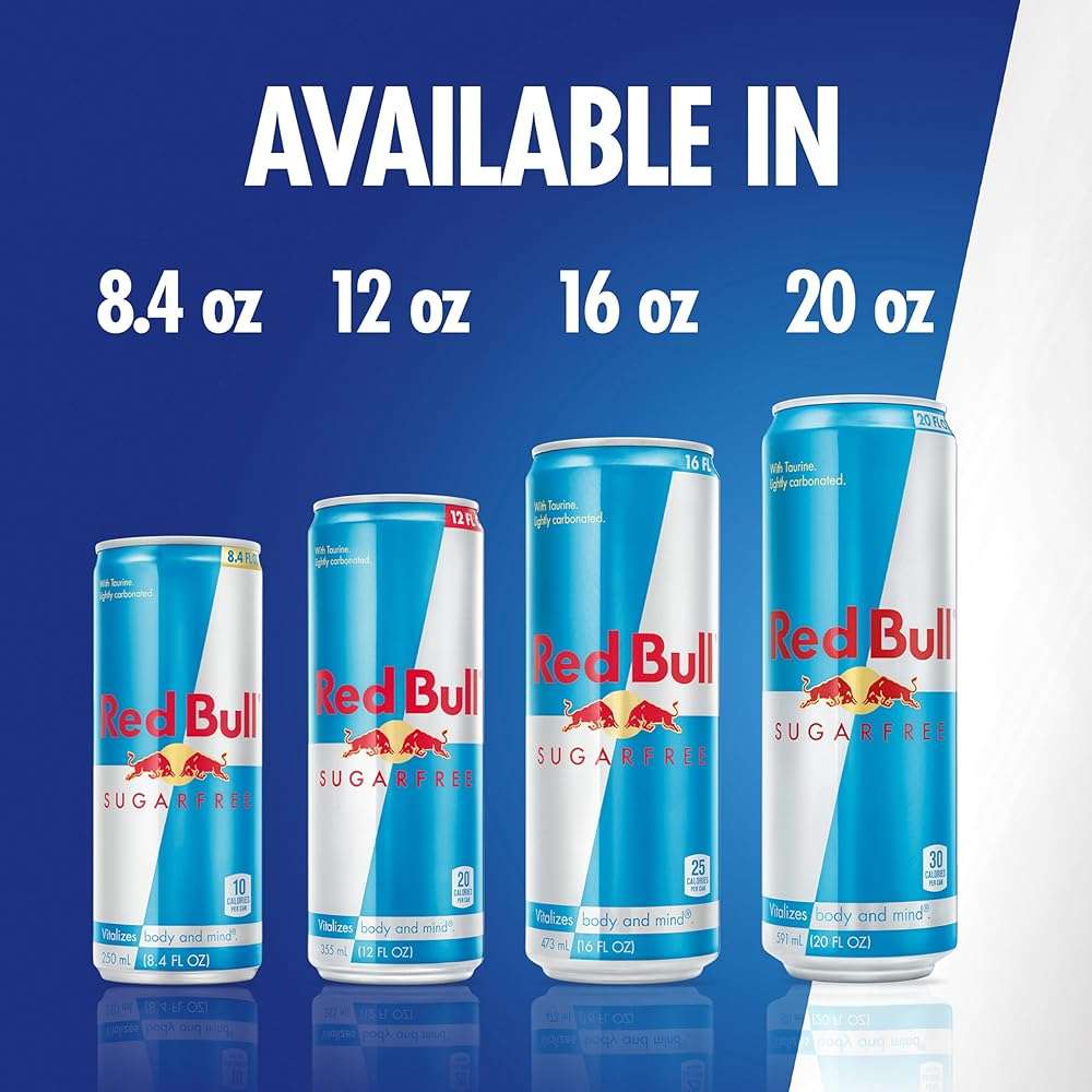 Red Bull Sugar Free Energy Drink with 114mg Caffeine plus Taurine & B Vitamins, 12 Fl Oz, Pack of 24 Cans - Image 7