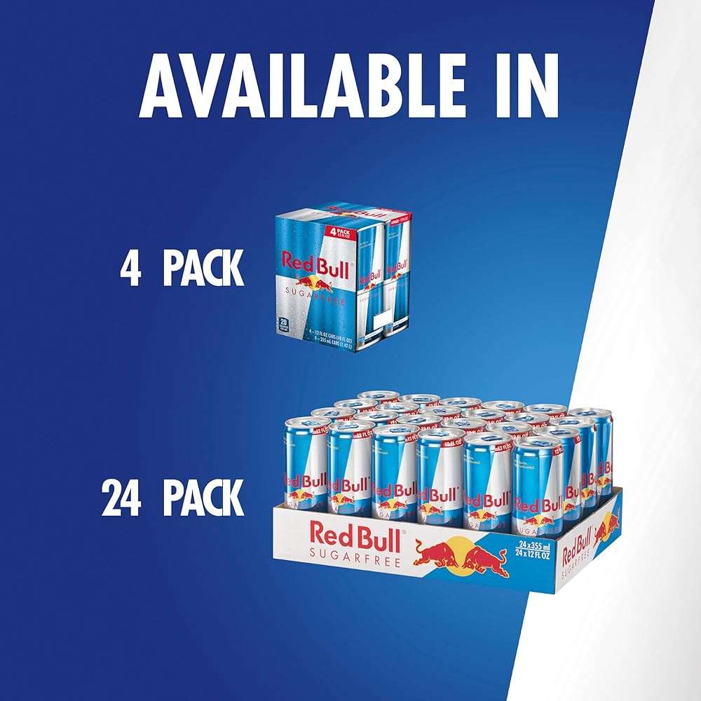 Red Bull Sugar Free Energy Drink with 114mg Caffeine plus Taurine & B Vitamins, 12 Fl Oz, Pack of 24 Cans - Image 8