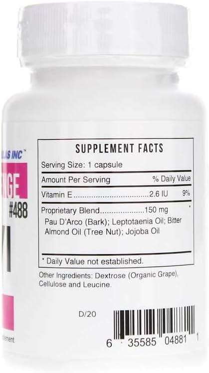 Systemic Formulas Bio Challenge #488 VIVI Virox - 30 Capsules. Powerful Immune Support Blend with PAU D’Arco, Leptotaenia Oil (Lomatium dissectum), Bitter Almond Oil, Jojoba Oil and Vitamin E. - Image 2