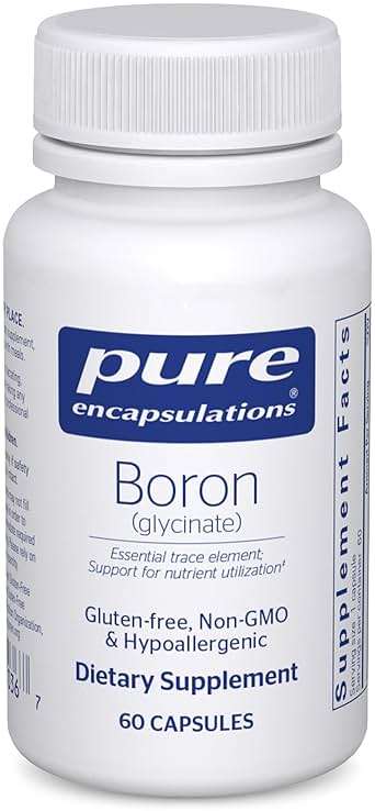 Pure Encapsulations Boron (Glycinate) | Supplement for Hormone Balance, Bone Strength and Health, Connective Tissue, and Nutrient Metabolism* | 60 Capsules - Image 1