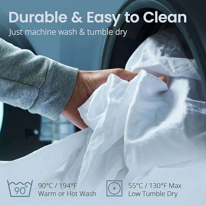 SafeRest Waterproof Queen Size Mattress Protector - Fitted with Stretchable Pockets - Machine Washable Cotton Blend Mattress Cover for Bed - Image 7