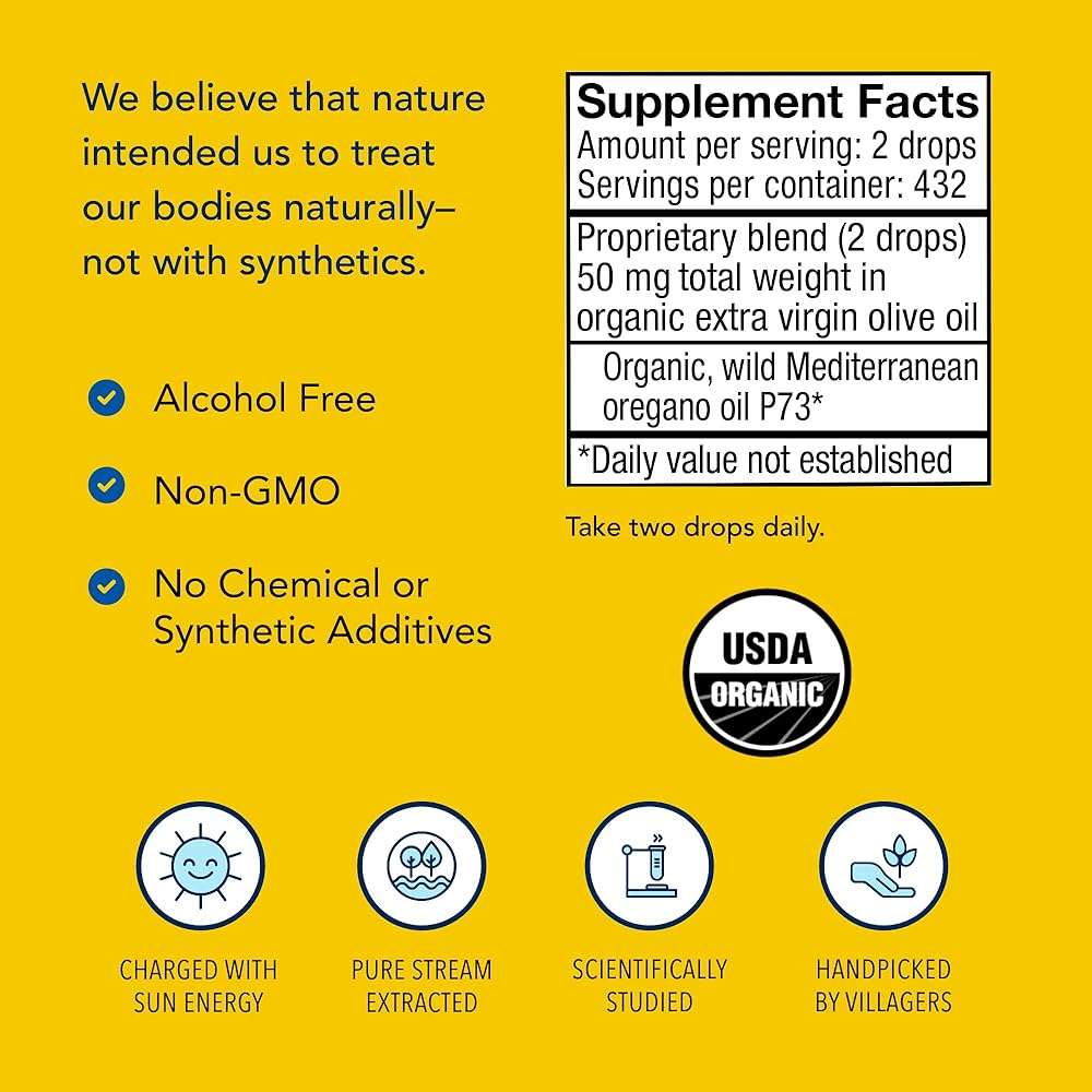 NORTH AMERICAN HERB & SPICE Super Strength Oreganol - 1 fl. oz. - Unprocessed, Wild, Organic Oregano Oil - Mediterranean Source P73 - Non-GMO - 432 Servings - Image 4