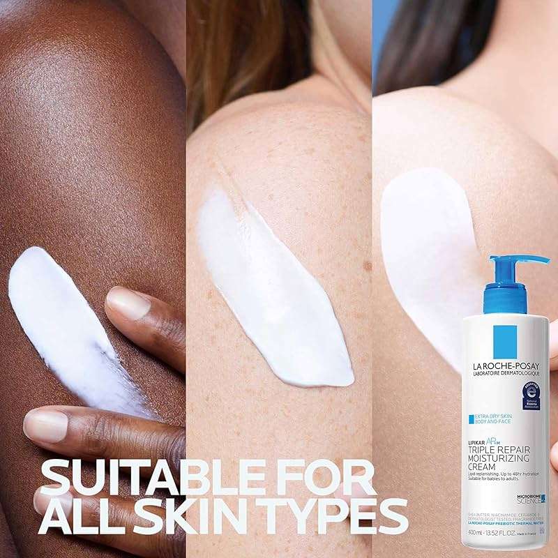 La Roche-Posay Lipikar AP+MAX Triple Repair Moisturizing Body Cream | Face & Body Lotion for Dry Skin with Shea Butter & Niacinamide | Gentle Moisturizer for Very Dry, Rough & Sensitive Skin - Image 5