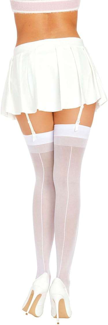 Dreamgirl Women's Sheer Thigh High with Backseam Socks - Image 2