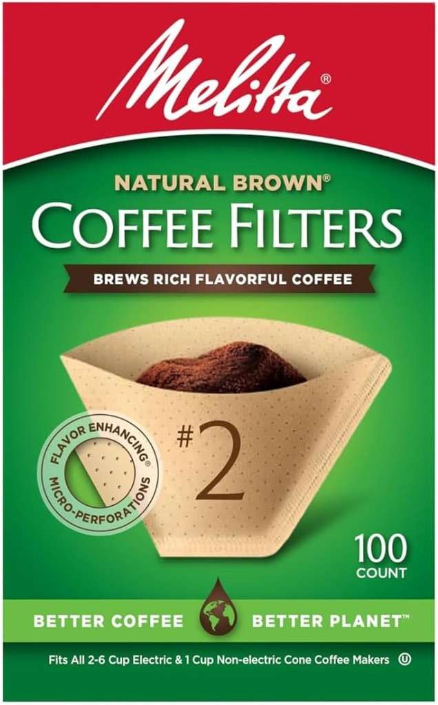 Melitta #2 Cone Coffee Filters, Natural Brown, 100 Count - Fits all 2-6 Cup Cone Coffee Makers and 1-cup Pour-Over Brewers, Compostable, Tear-Resistant, Made in USA - Image 11