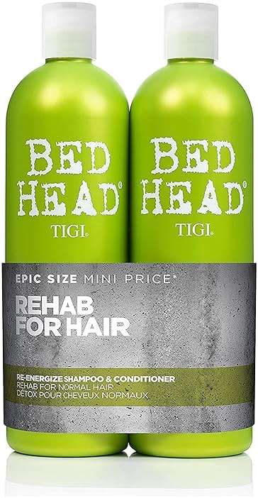 Bed Head by TIGI Urban Antidotes Re-Energize Daily Shampoo and Conditioner Set, 25.36 fl oz - Image 1