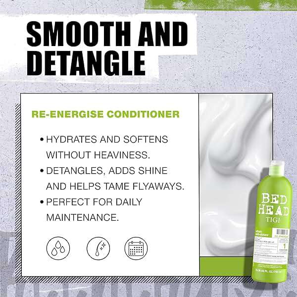 Bed Head by TIGI Urban Antidotes Re-Energize Daily Shampoo and Conditioner Set, 25.36 fl oz - Image 6