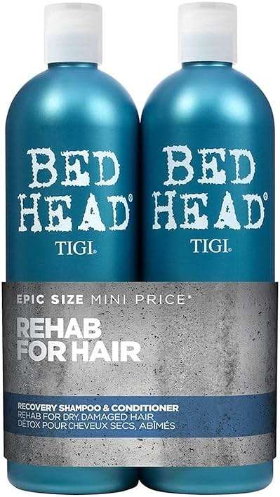 TIGI Bed Head Urban Antidotes Recovery Shampoo and Conditioner Set for Dry, Damaged Hair, 25.36 fl oz, 2 Count - Image 1
