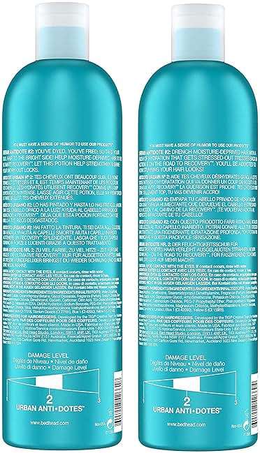 TIGI Bed Head Urban Antidotes Recovery Shampoo and Conditioner Set for Dry, Damaged Hair, 25.36 fl oz, 2 Count - Image 2