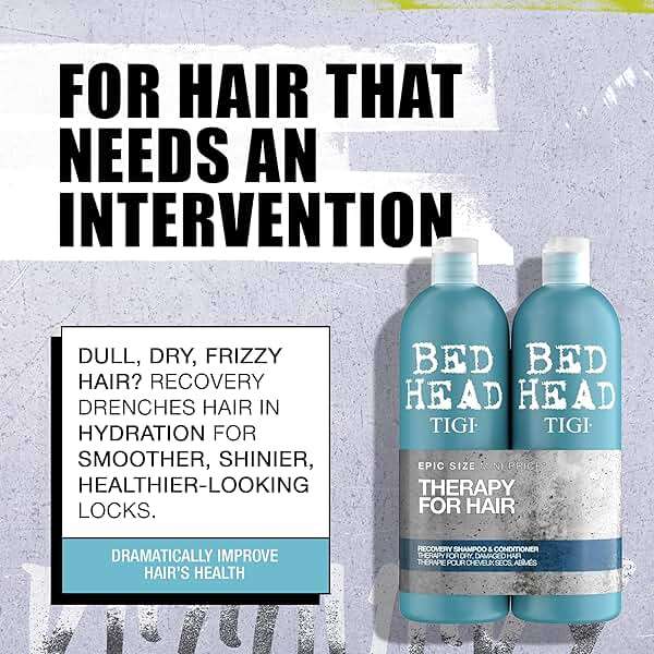 TIGI Bed Head Urban Antidotes Recovery Shampoo and Conditioner Set for Dry, Damaged Hair, 25.36 fl oz, 2 Count - Image 3