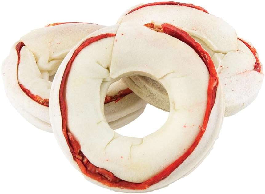 Dingo Ringo-o-o, Premium Rawhide Treats with Real Meat for Small, Medium, and Large Dogs 5-Count - Image 6