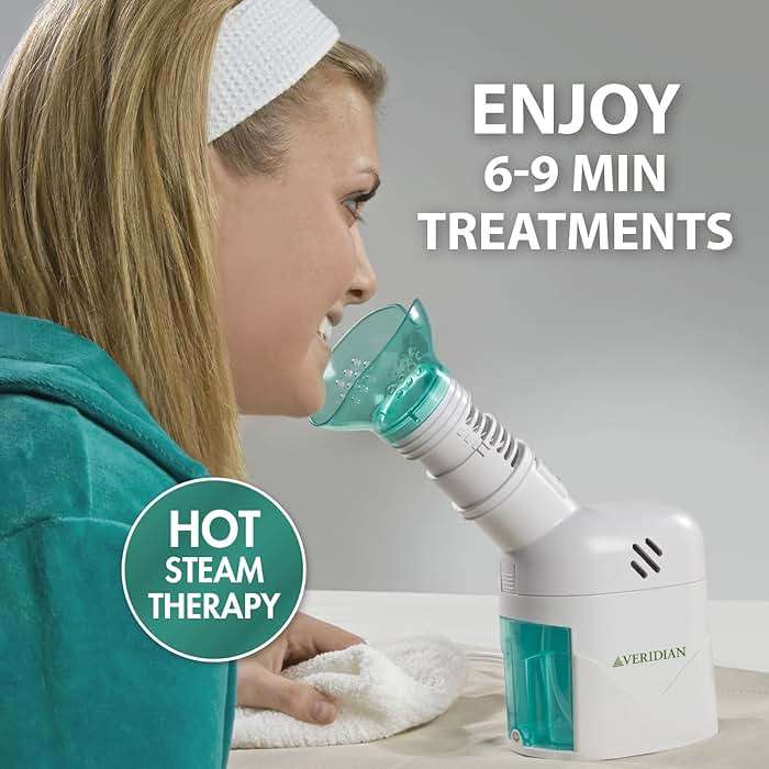 Veridian Healthcare Steam Inhaler Respiratory Vapor Therapy, Green, 1 Count (Pack of 1) - Image 5