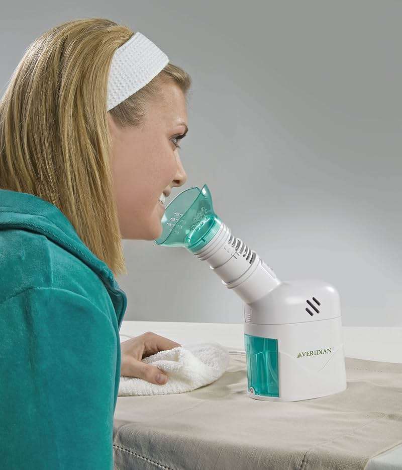 Veridian Healthcare Steam Inhaler Respiratory Vapor Therapy, Green, 1 Count (Pack of 1) - Image 7