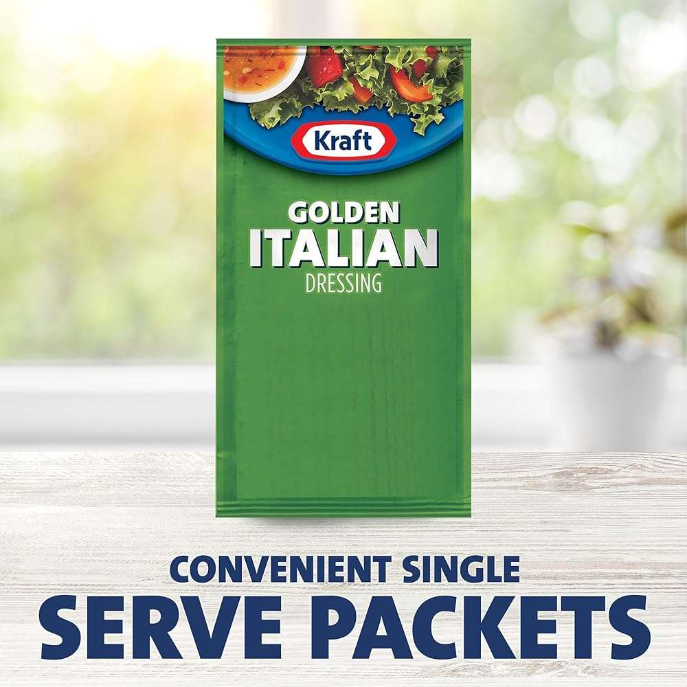 Kraft Golden Italian Salad Dressing Single Serve Packet (0.44 oz Packets, Pack of 200) - Image 3