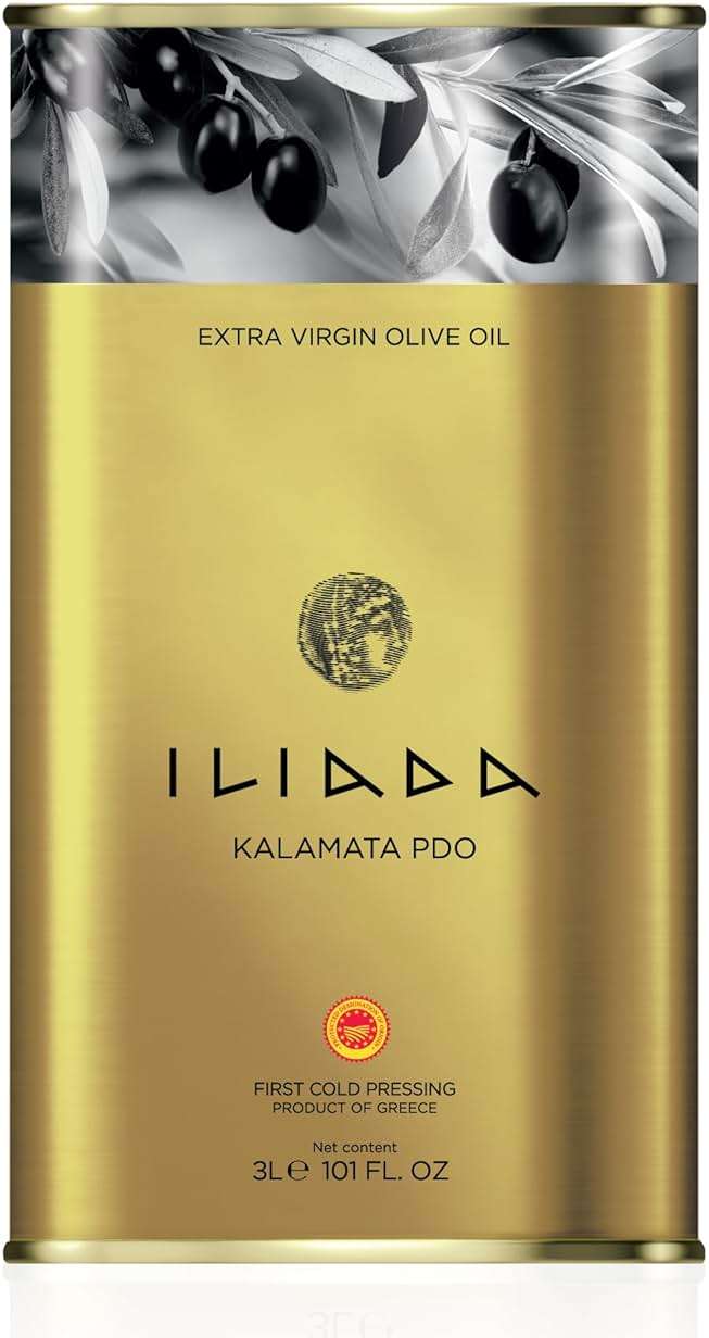 Iliada Kalamata PDO Extra Virgin Olive Oil, 3Lt | Multi-Awarded | Single Region 100% Greek | Monovarietal Koroneiki | Cold Press | Polyphenol Rich | Chef's Favorite - Image 1