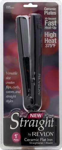 Revlon Smooth and Straight Ceramic Flat Iron | Fast Results, Smooth Styles (1 in) - Image 2