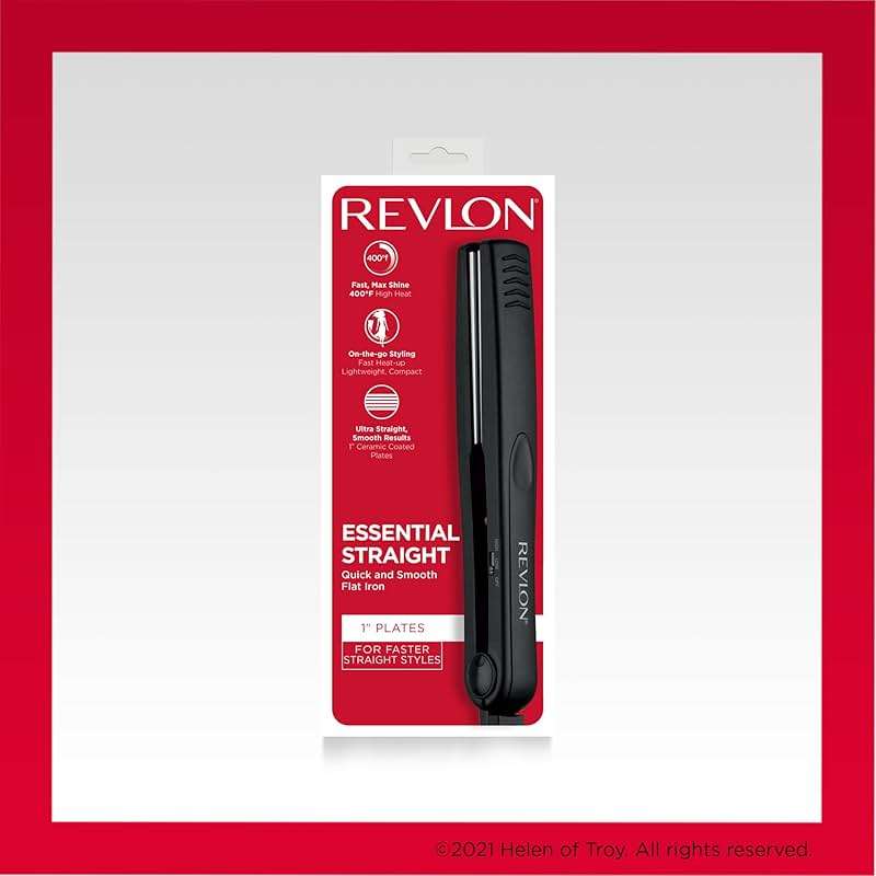 Revlon Smooth and Straight Ceramic Flat Iron | Fast Results, Smooth Styles (1 in) - Image 8