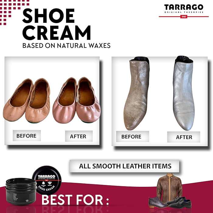 Tarrago Shoe Cream Professional Shoe Polish for Leather Boots, Shoes, Purse, Furniture Eco Friendly Leather Conditioner 1.7oz - Khaki Brown #35 - Image 7