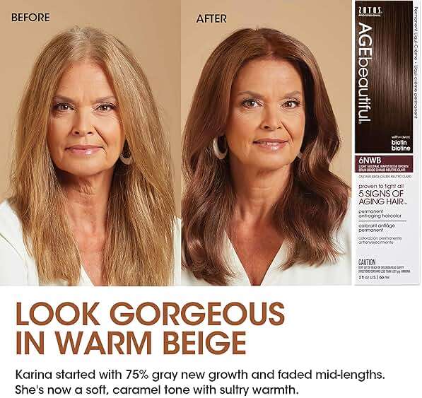 AGE beautiful Permanent Hair Color Cream, 100% Gray Coverage Hair Dye with Biotin Anti-Aging Formula for Fuller, Thicker Hair, Professional Salon Quality - Image 6