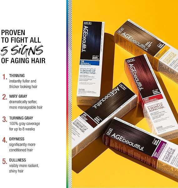AGE beautiful Permanent Hair Color Cream, 100% Gray Coverage Hair Dye with Biotin Anti-Aging Formula for Fuller, Thicker Hair, Professional Salon Quality - Image 4