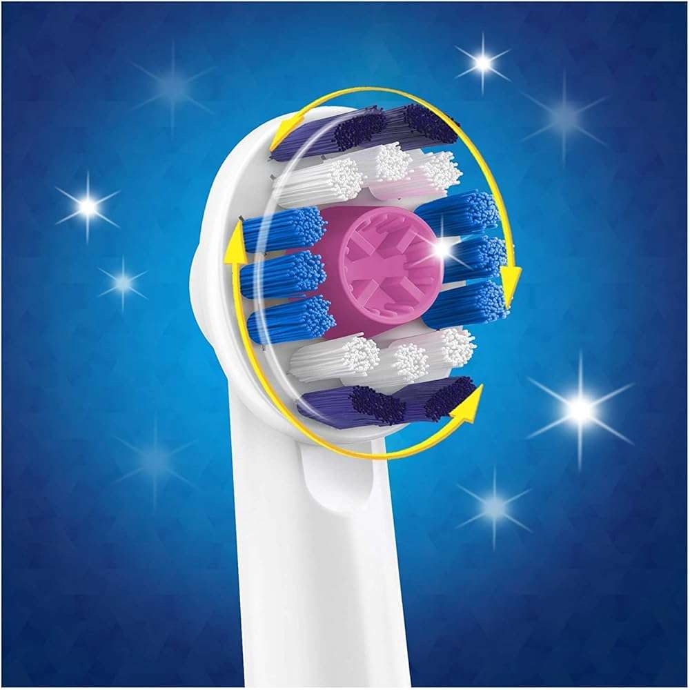 Oral-B 3D White Toothbrush Heads Pack of 4 Replacement Refills for Electric Rechargeable Toothbrush - Image 2