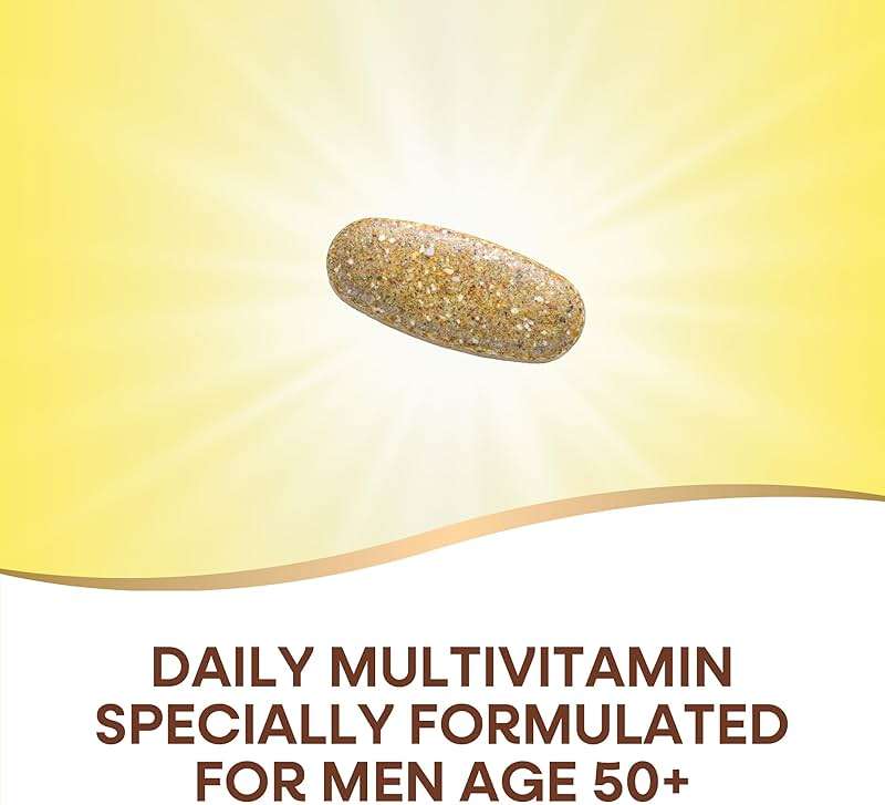 Nature's Way Alive! Ultra Potency Multivitamin for Men 50 Plus, Complete High Potency Formula with Vitamin D3, C, E, Methyl B12, Supports Cellular Energy, Heart, Brain, and Eye Health,* 60 Tablets - Image 3