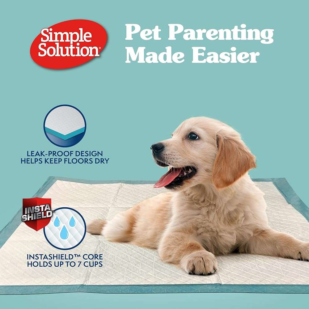 Simple Solution Puppy Pads Extra Large, Super Absorbent Pee Pads for Dogs, Doggie Potty Training, Puppy Essentials, X-Large for House Training, 28"x30", 50 Count - Image 6