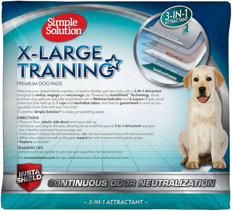 Simple Solution Puppy Pads Extra Large, Super Absorbent Pee Pads for Dogs, Doggie Potty Training, Puppy Essentials, X-Large for House Training, 28"x30", 50 Count - Image 7