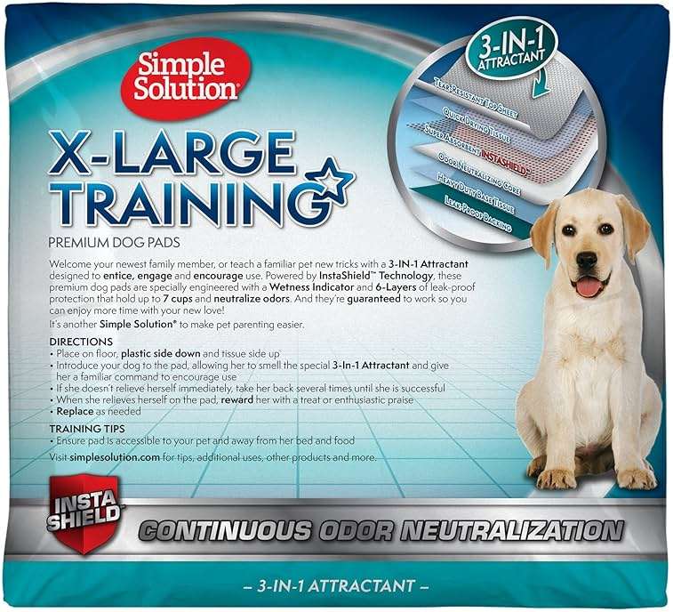 Simple Solution Puppy Pads Extra Large, Super Absorbent Pee Pads for Dogs, Doggie Potty Training, Puppy Essentials, X-Large for House Training, 28"x30", 50 Count - Image 9