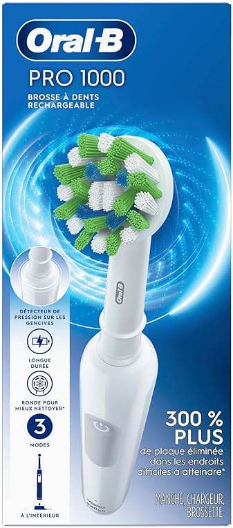 Oral-B Pro 1000 Rechargeable Electric Toothbrush, White - Image 8