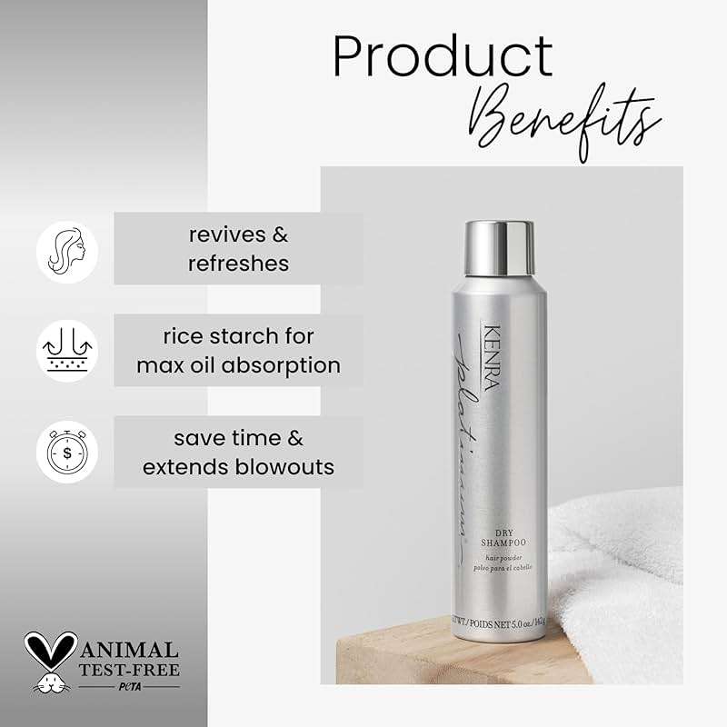 Kenra Platinum Dry Shampoo | Oil Absorbing Spray | Instantly Revives & Refreshes Hair | Saves Time & Extends Blowouts | All Hair Types - Image 2